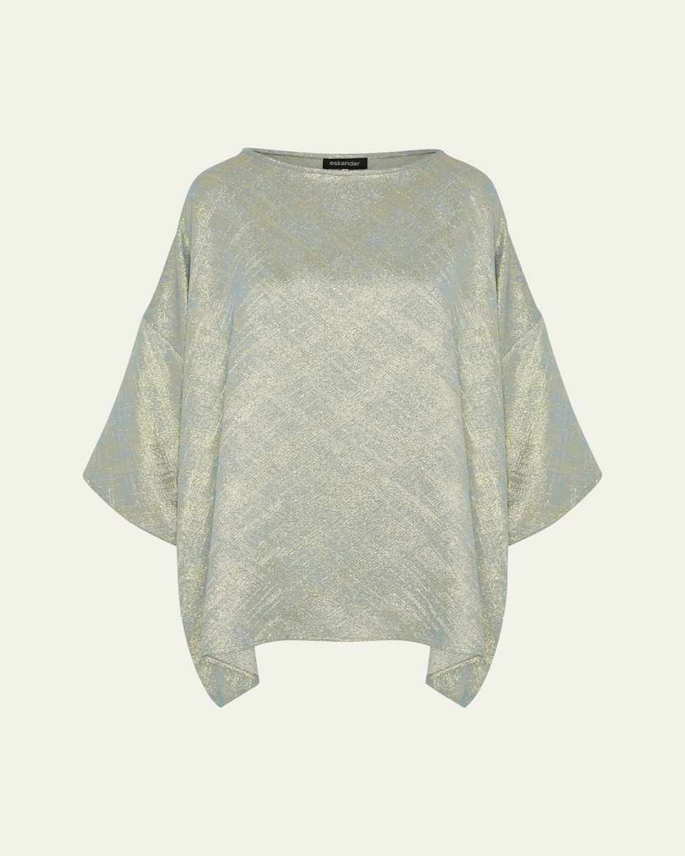 Three-Quarter Sleeve Bateau Neck Tunic (Long Length)
